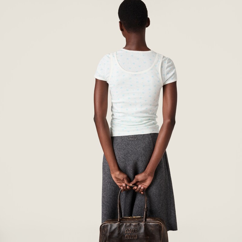 Ribbed jersey tank top