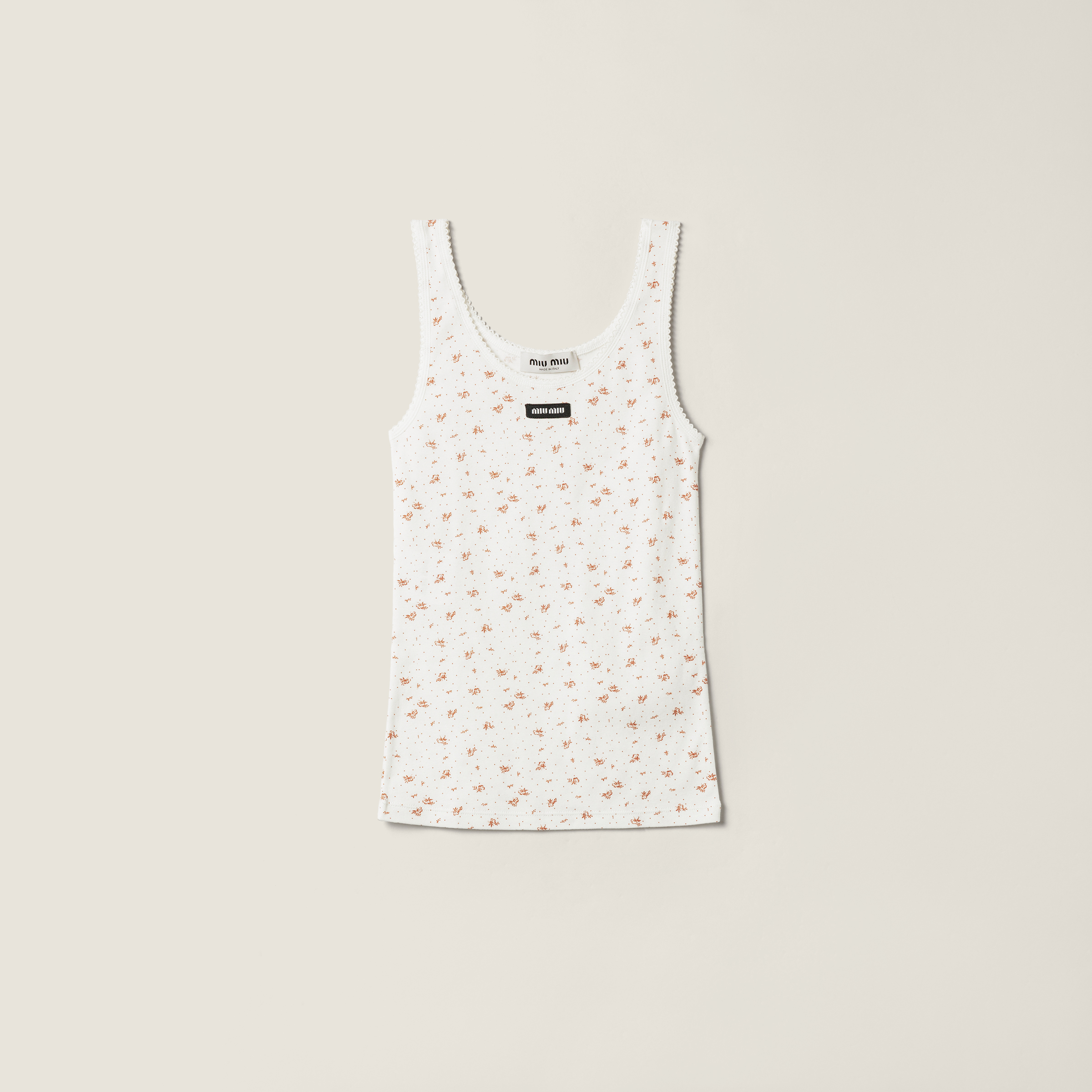 Ribbed jersey tank top