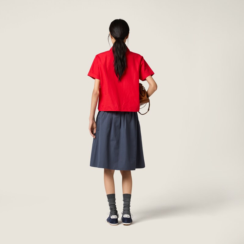 Slubbed poplin shirt