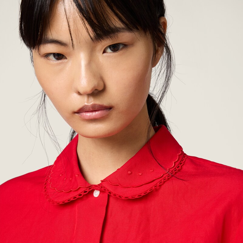 Slubbed poplin shirt
