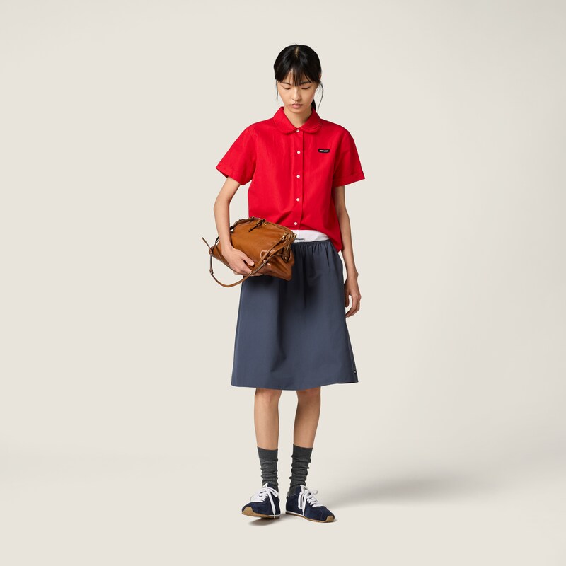 Slubbed poplin shirt