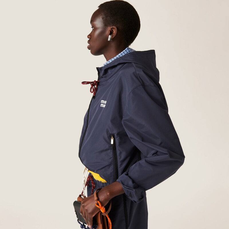 Technical fabric blouson jacket