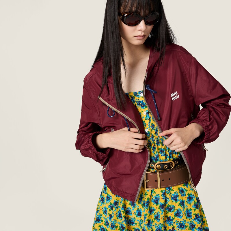 Technical fabric blouson jacket