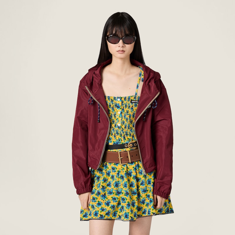 Technical fabric blouson jacket