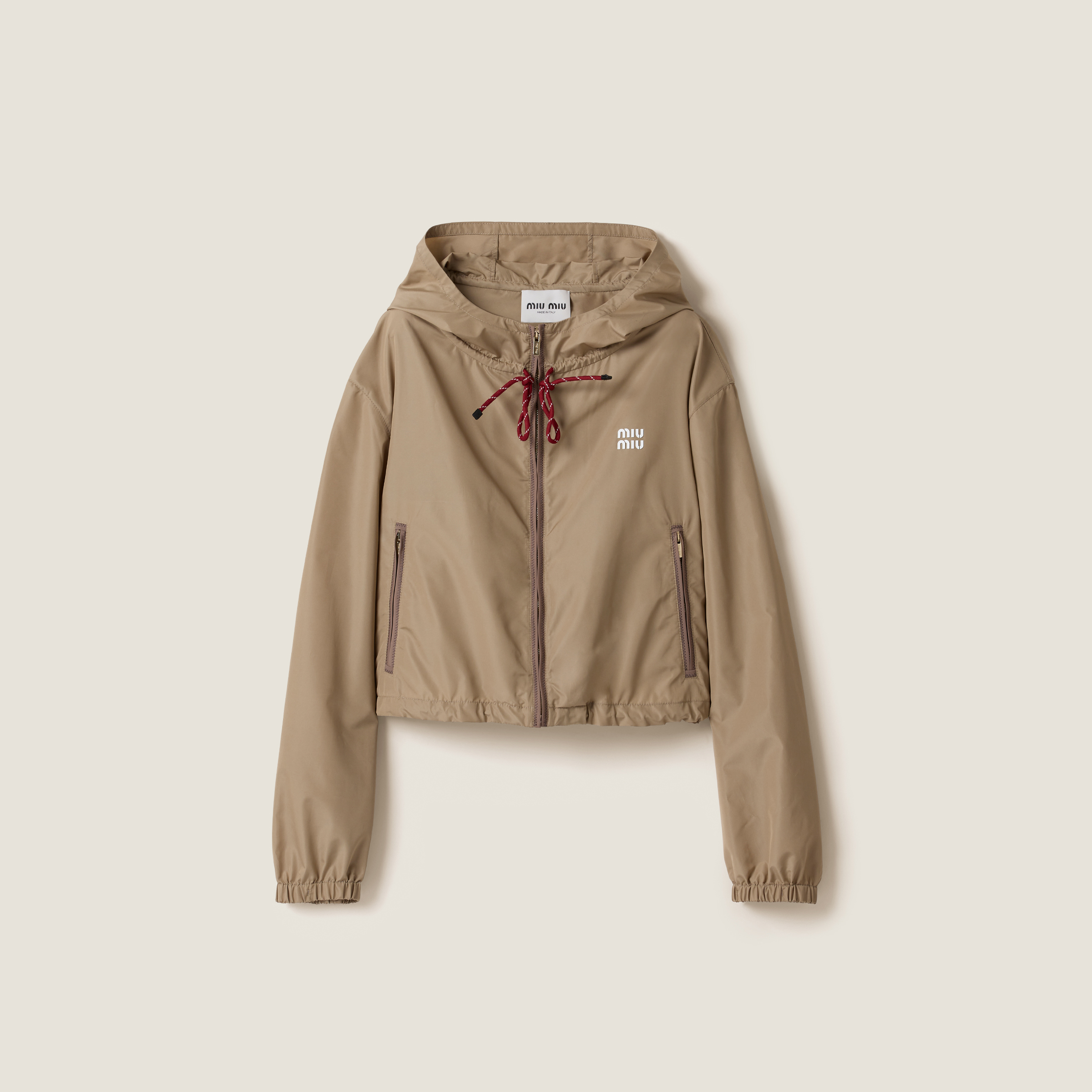 Technical fabric blouson jacket