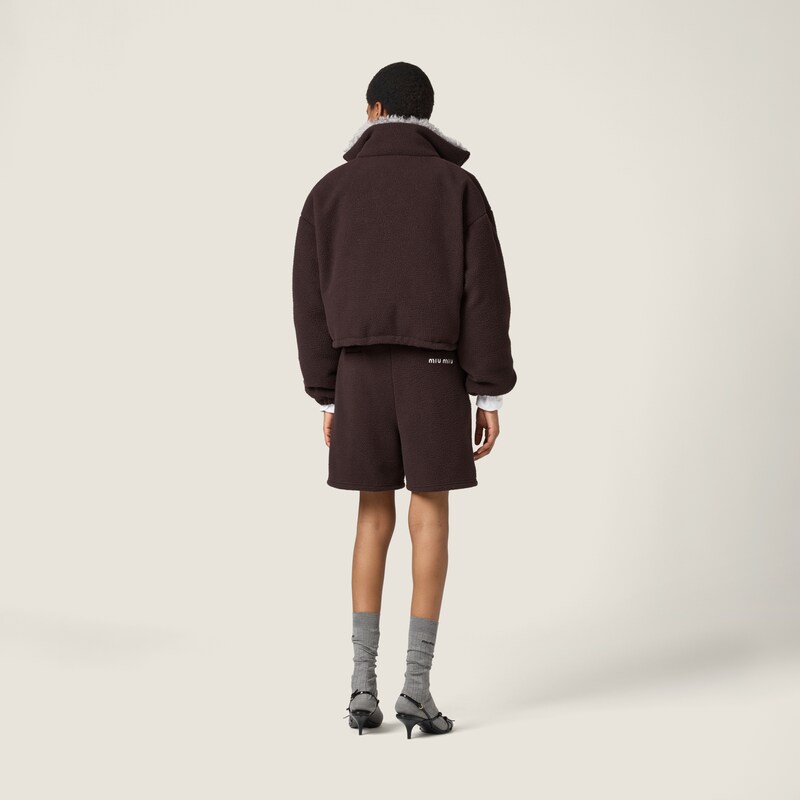 Fleece down jacket