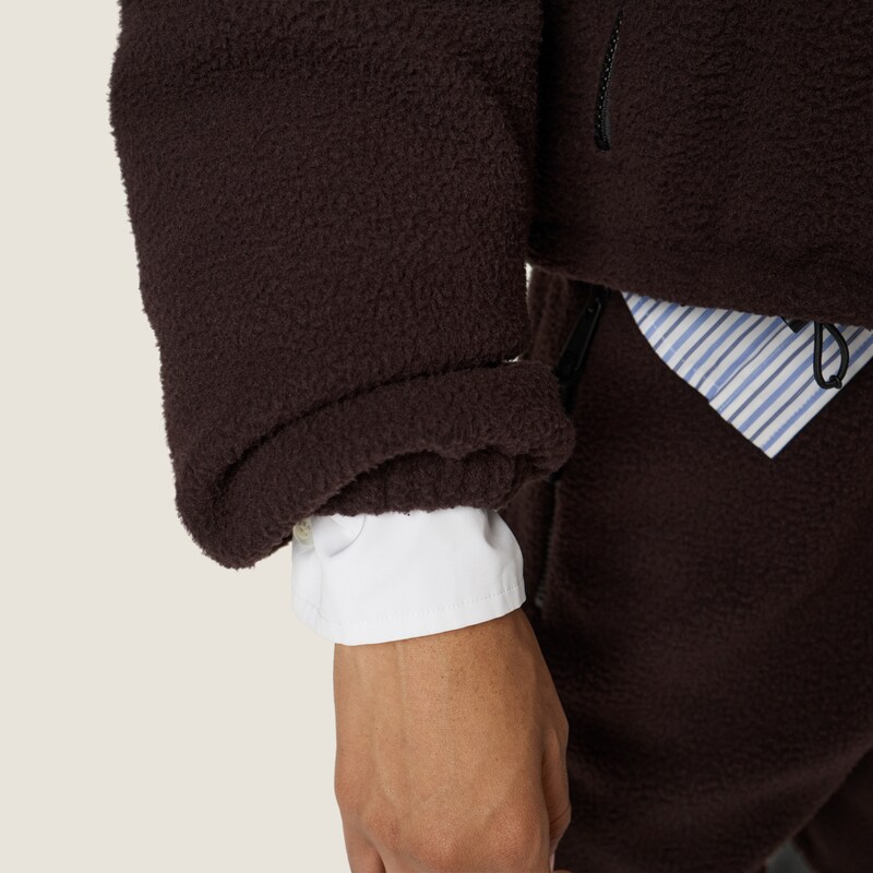 Fleece down jacket