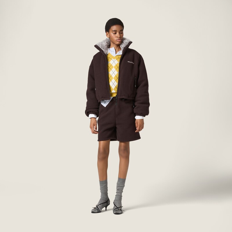 Fleece down jacket