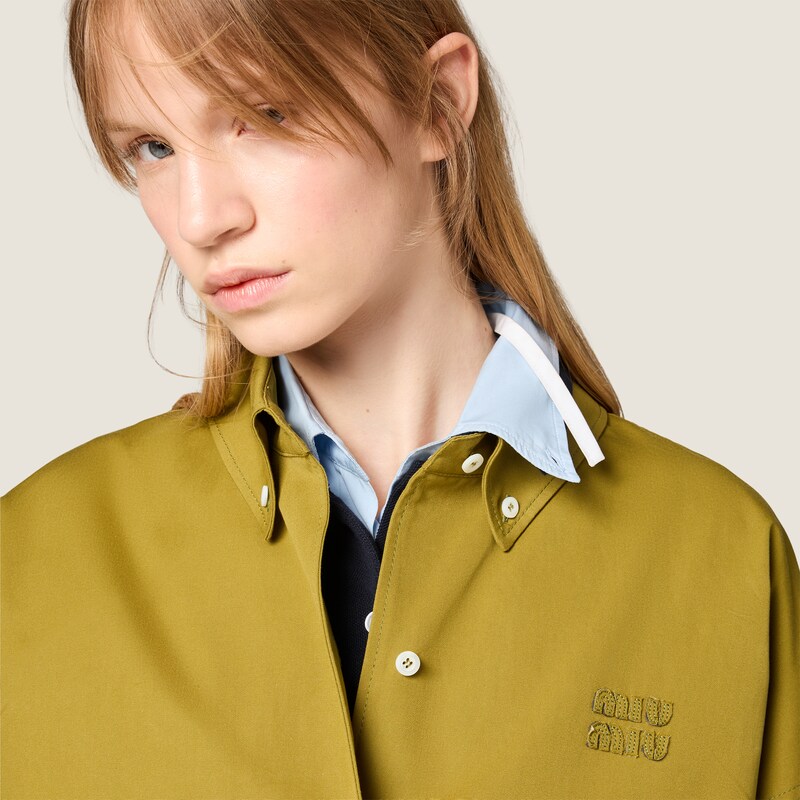 Poplin blouson jacket