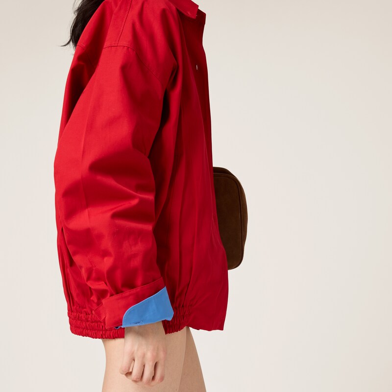 Heavy poplin blouson jacket