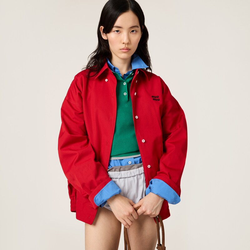 Heavy poplin blouson jacket