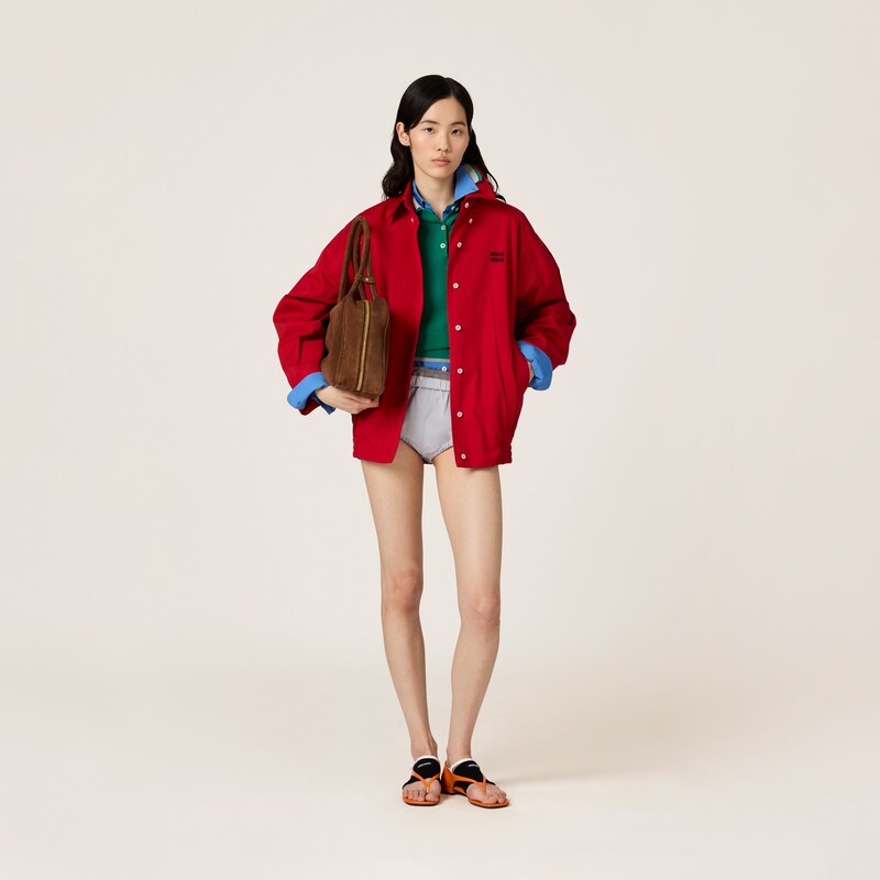 Heavy poplin blouson jacket