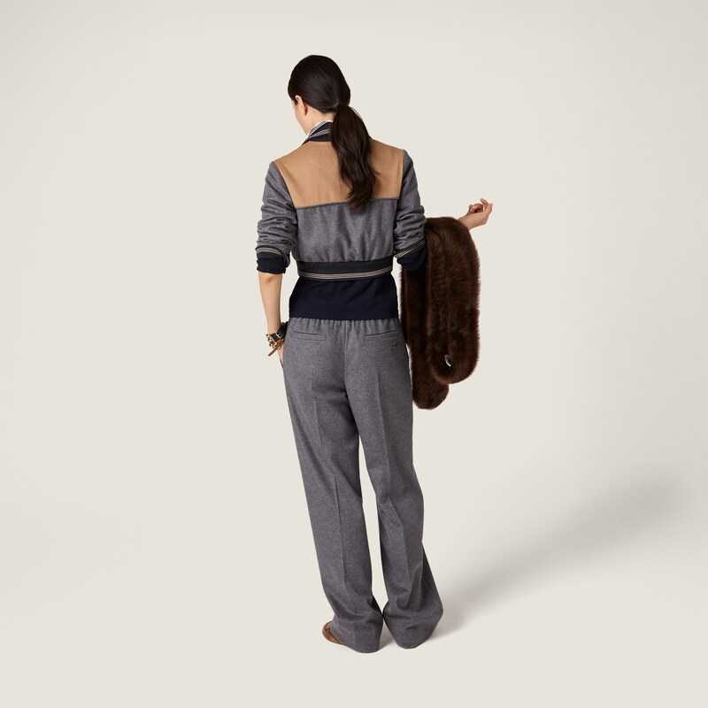Velour blouson zipper jacket