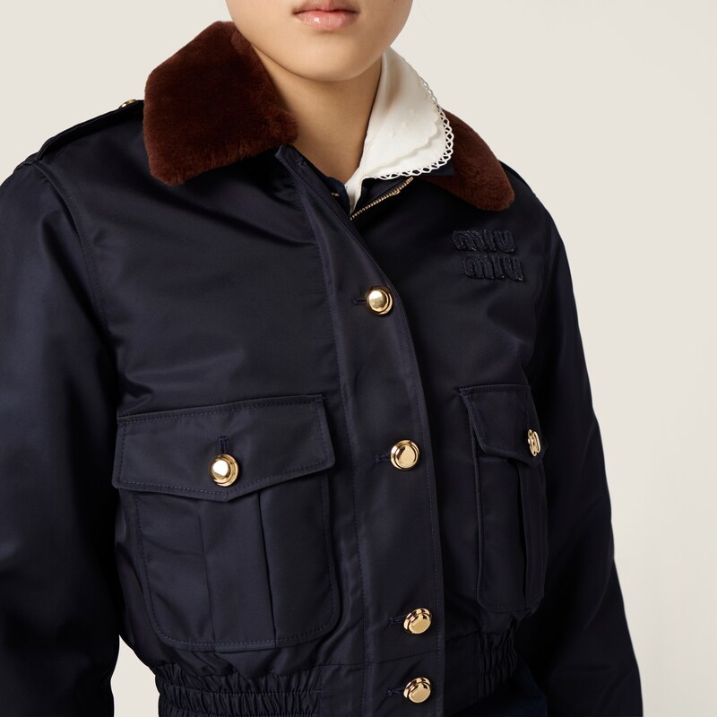 Technical gazar blouson jacket