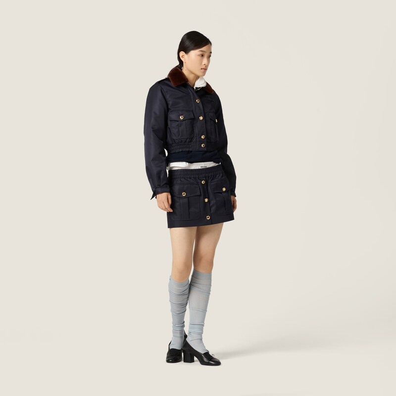 Technical gazar blouson jacket