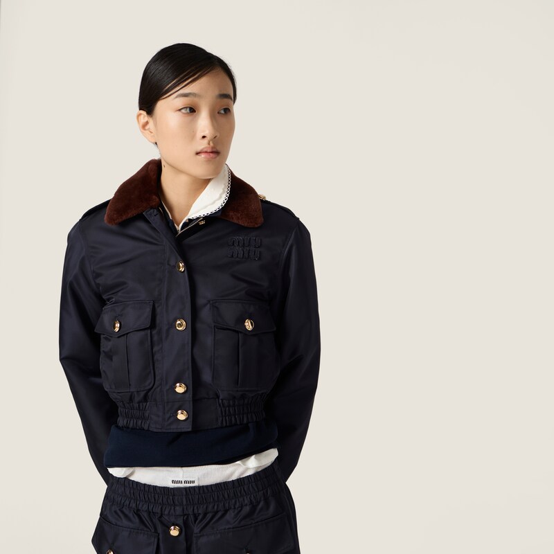 Technical gazar blouson jacket