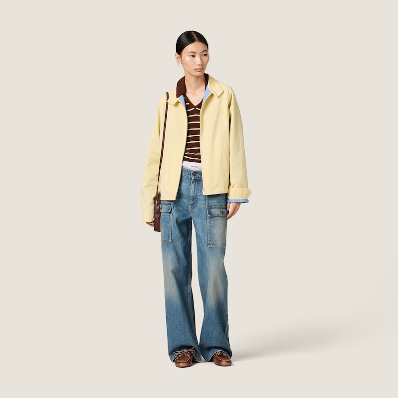 Poplin blouson jacket