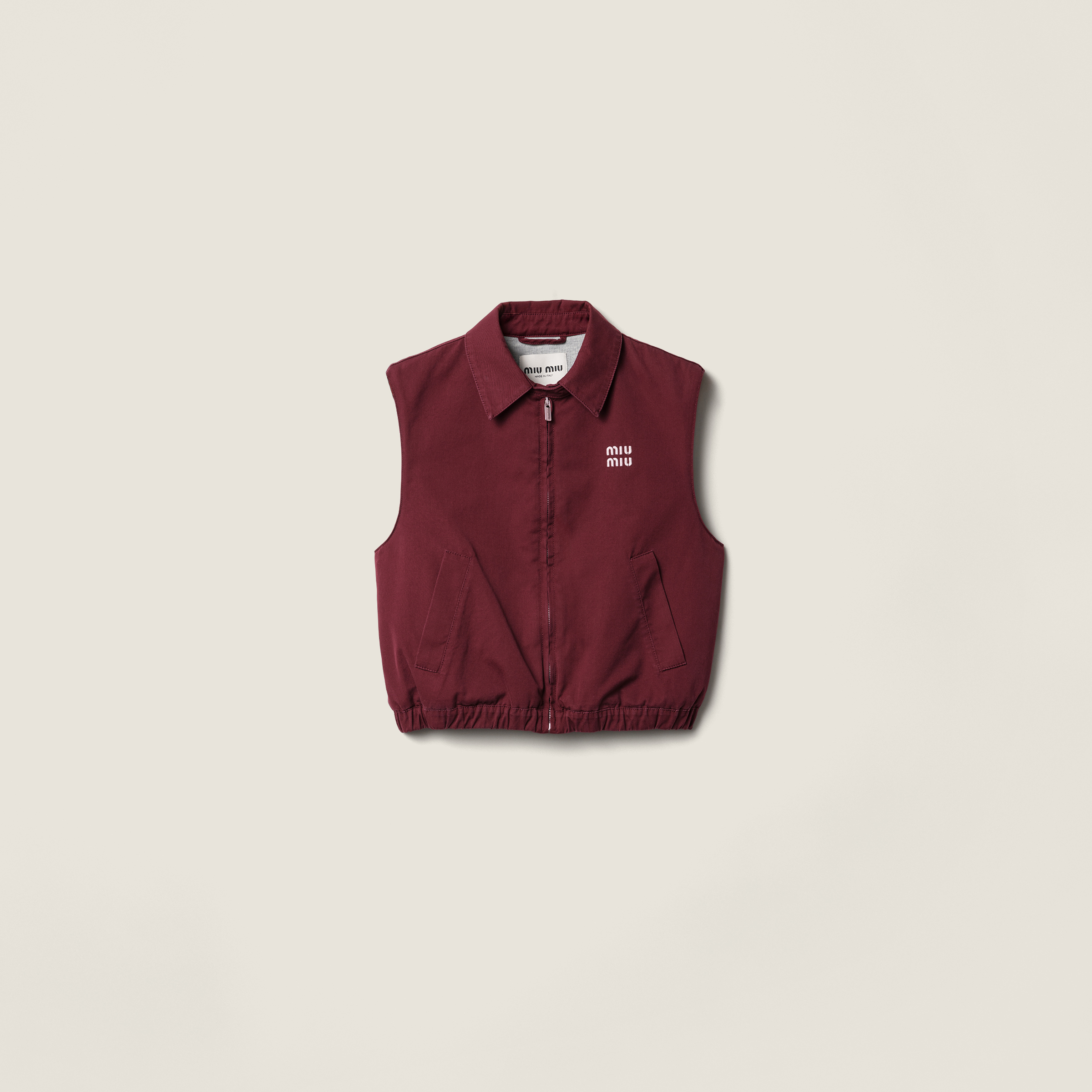 Washed poplin vest
