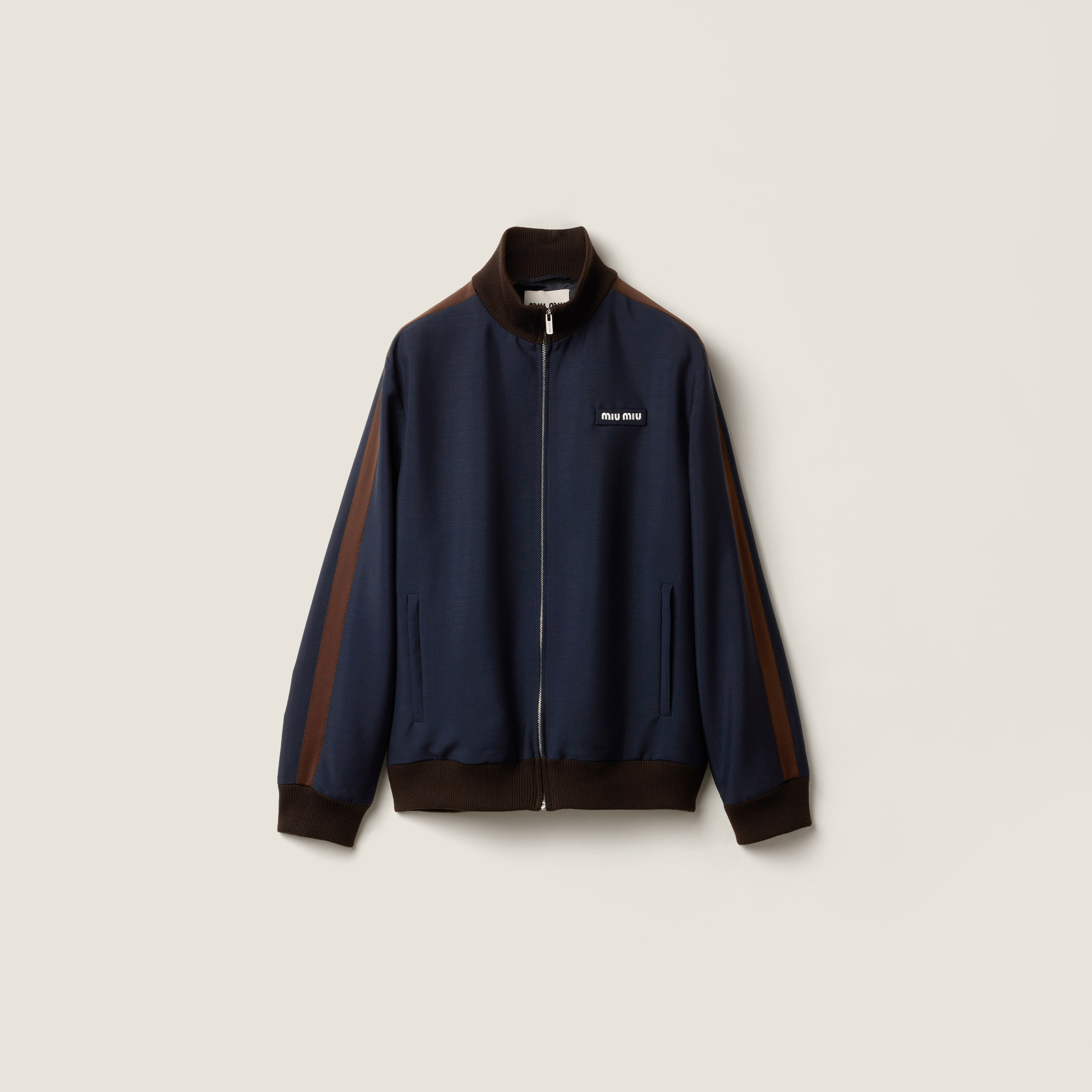 Kid mohair blouson jacket