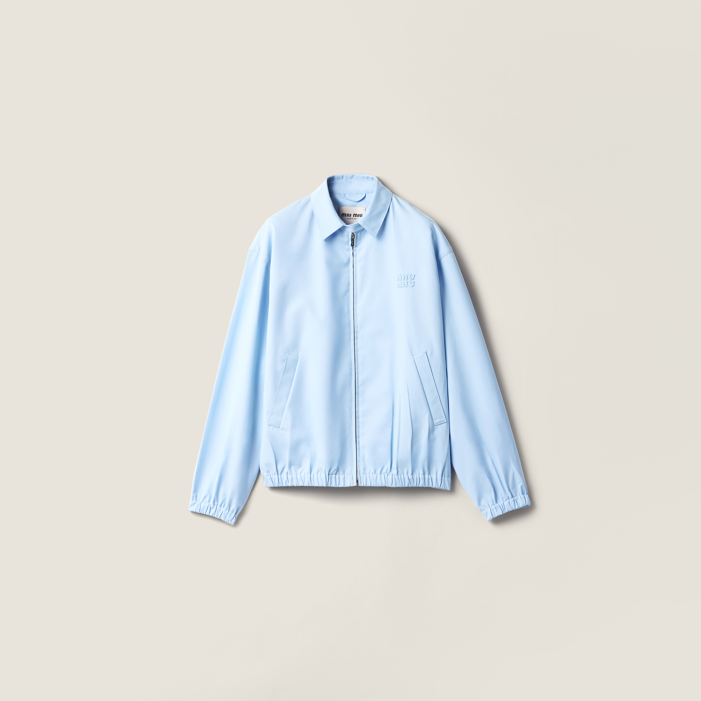 Poplin blouson jacket