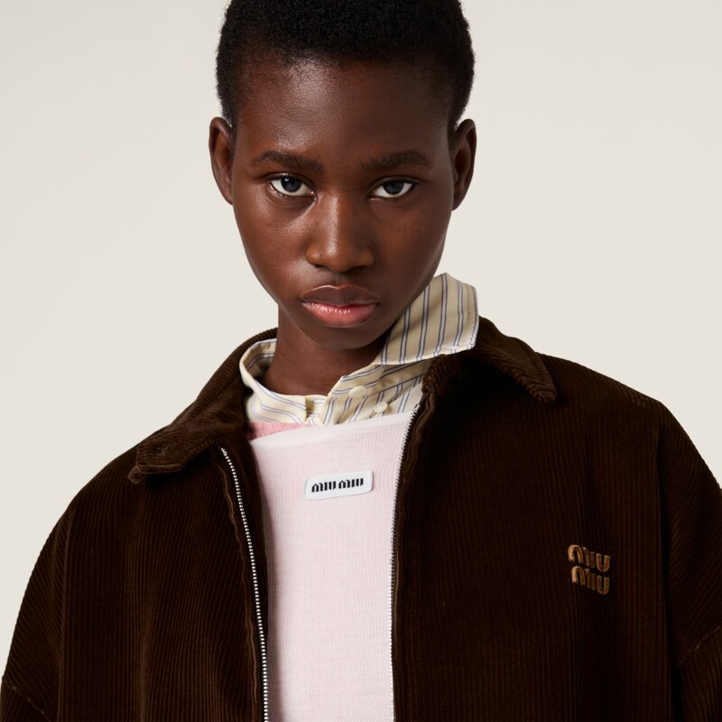 Corduroy blouson jacket