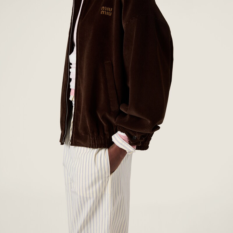 Corduroy blouson jacket