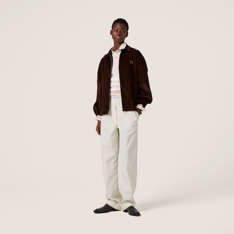 Corduroy blouson jacket