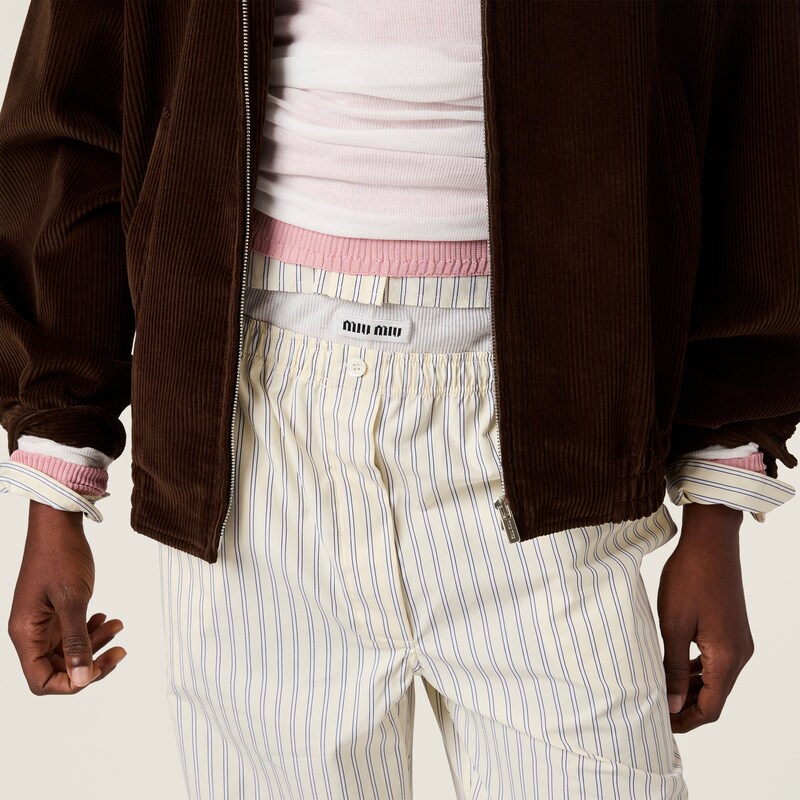 Corduroy blouson jacket