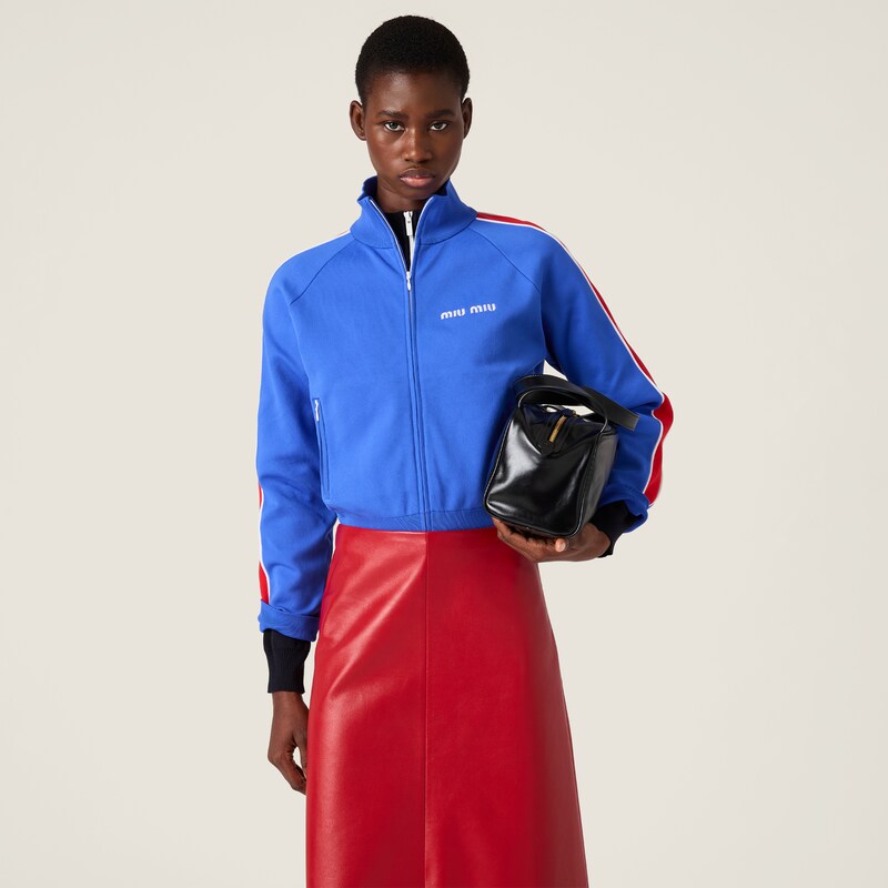 Technical yarn zipper sweatshirt