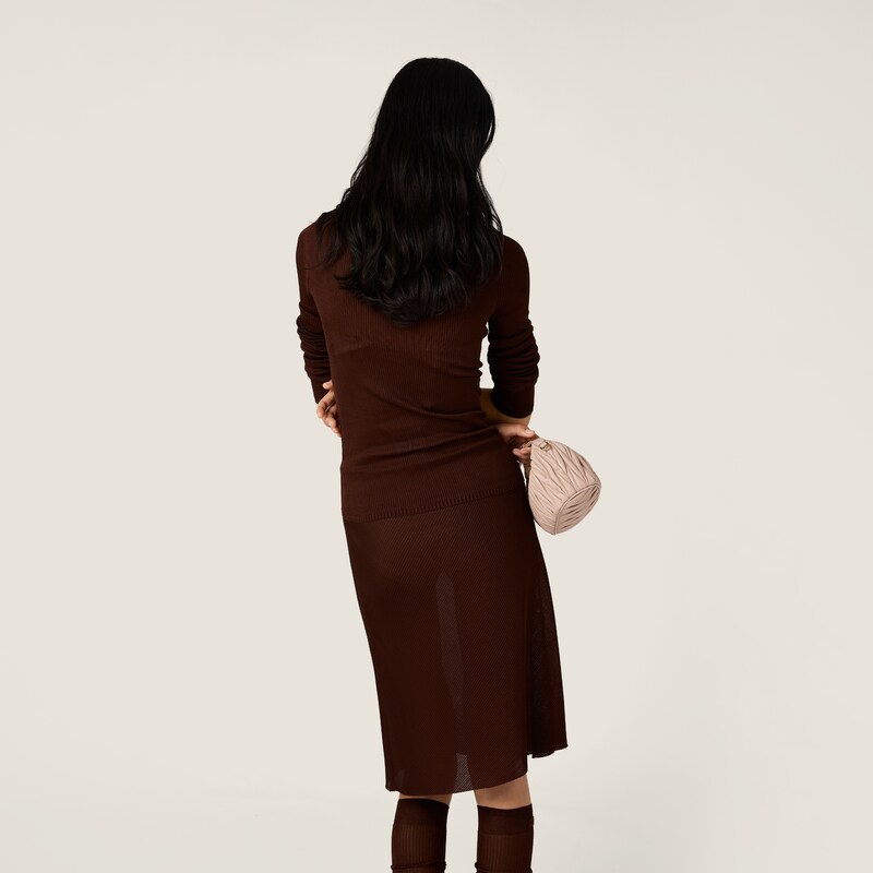 Silk V-neck sweater