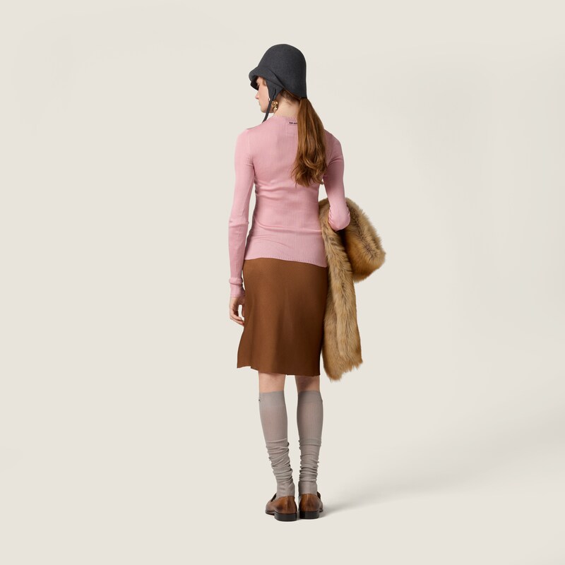 Silk V-neck sweater