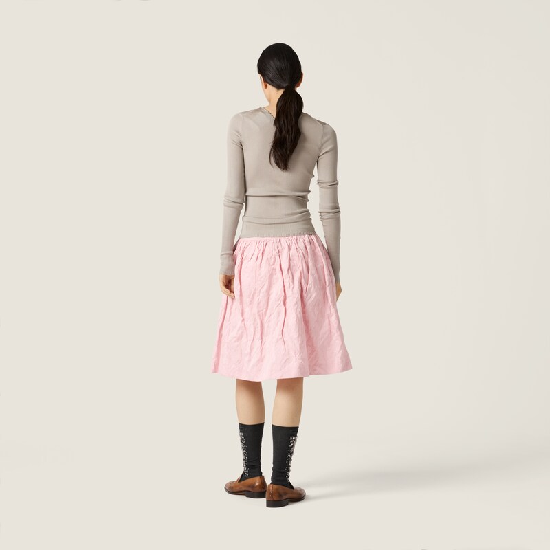 Silk crew-neck sweater