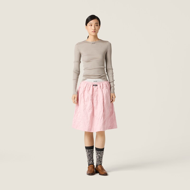 Silk crew-neck sweater