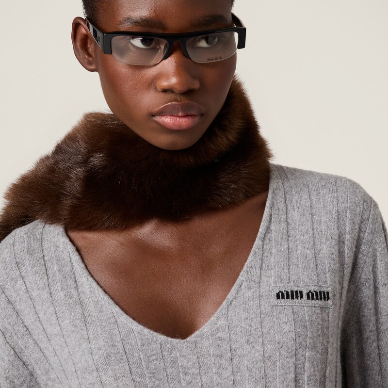 Wool and cashmere V-neck sweater