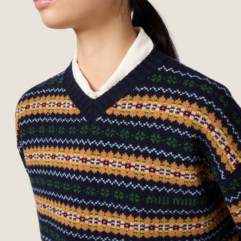 Wool V-neck sweater
