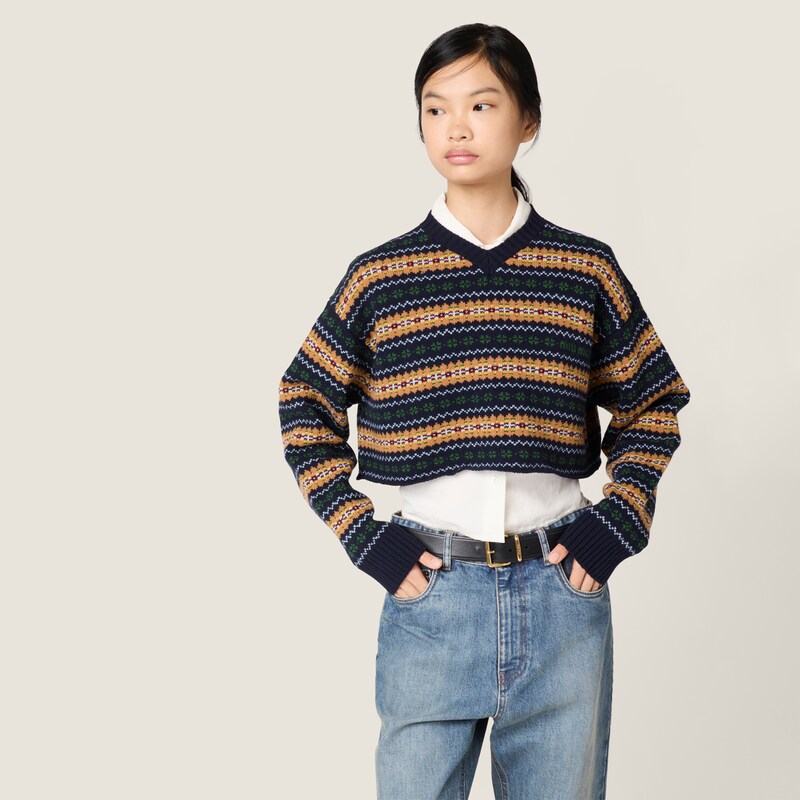 Wool V-neck sweater