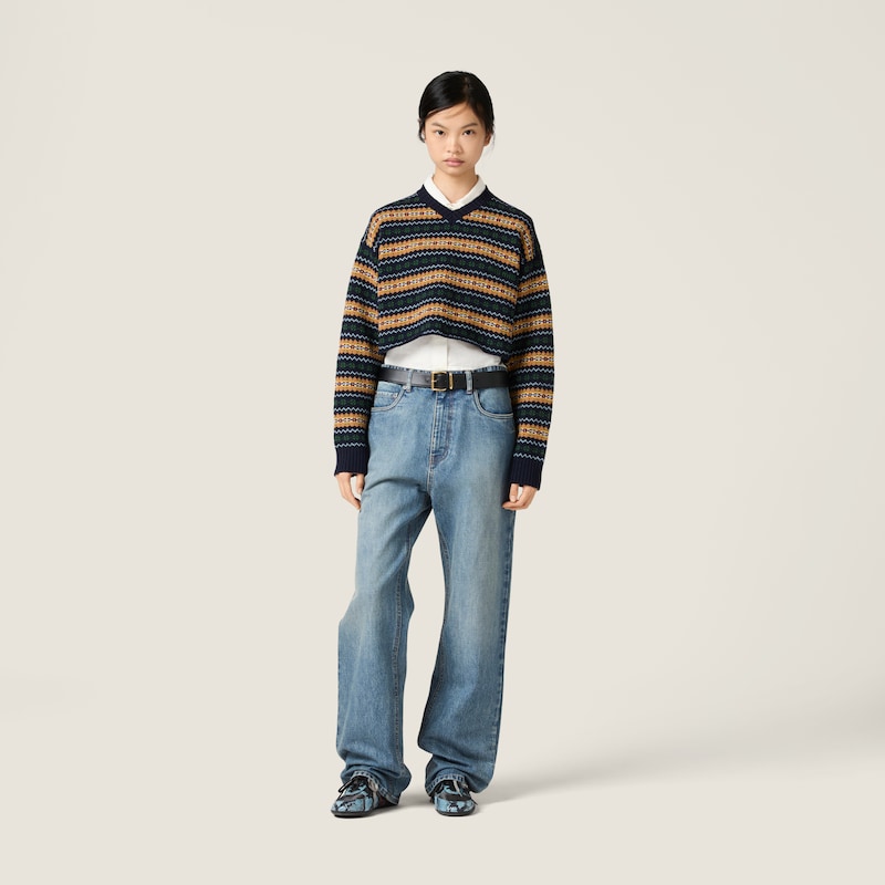 Wool V-neck sweater
