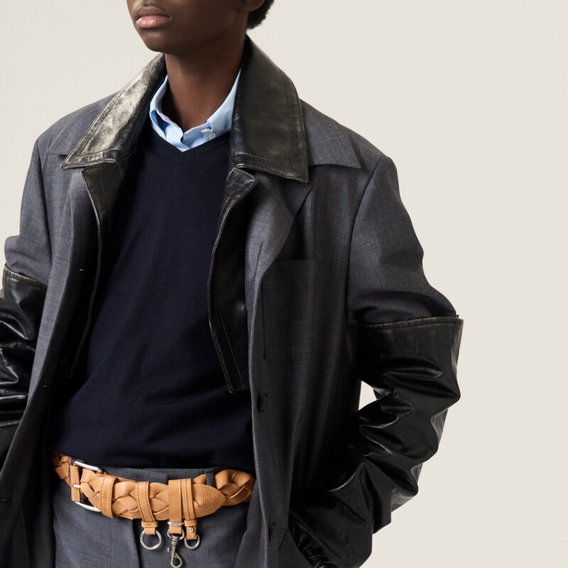 Wool polo sweater