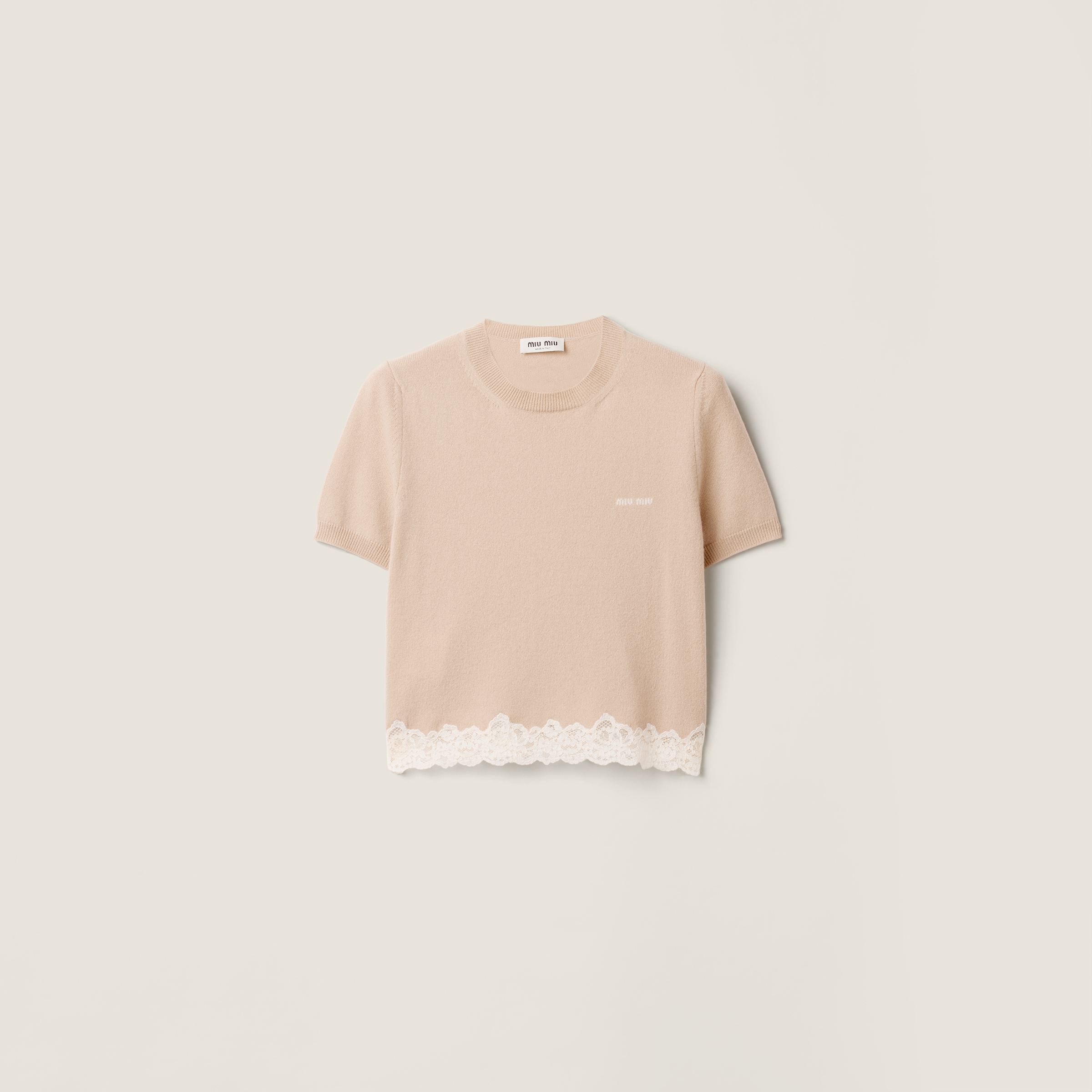 Cashmere and lace jersey