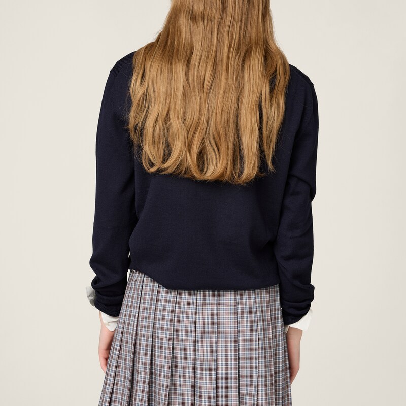 Wool knit polo shirt