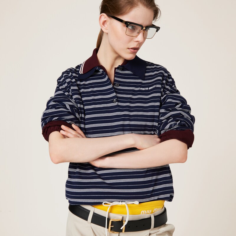 Cotton jersey polo shirt