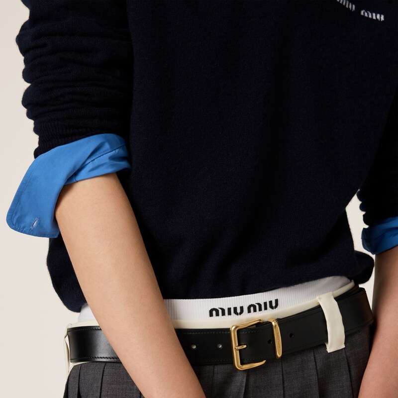 Cashmere polo sweater