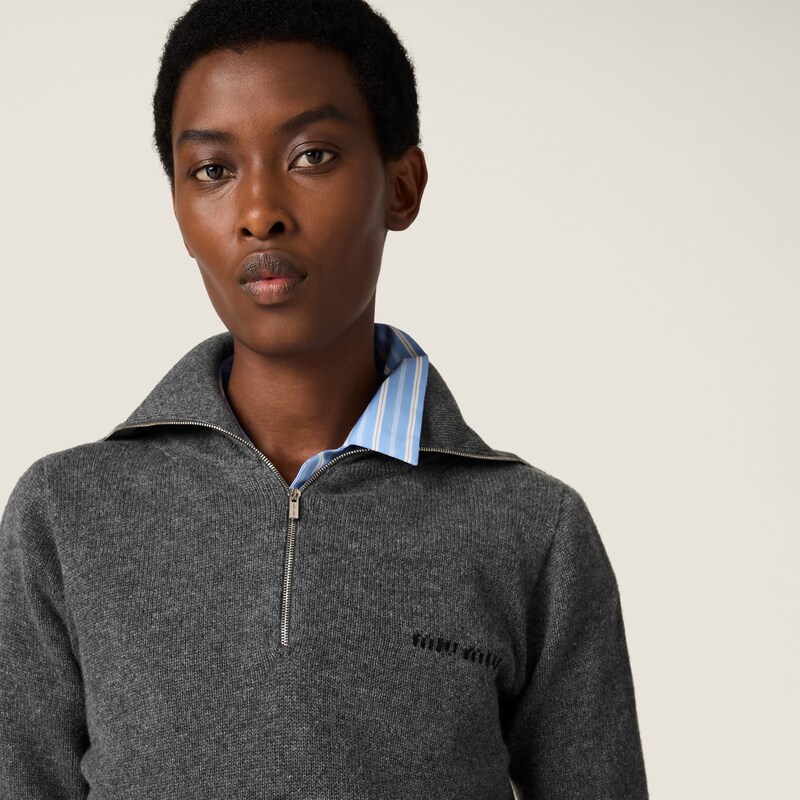 Cashmere half-zipper sweater
