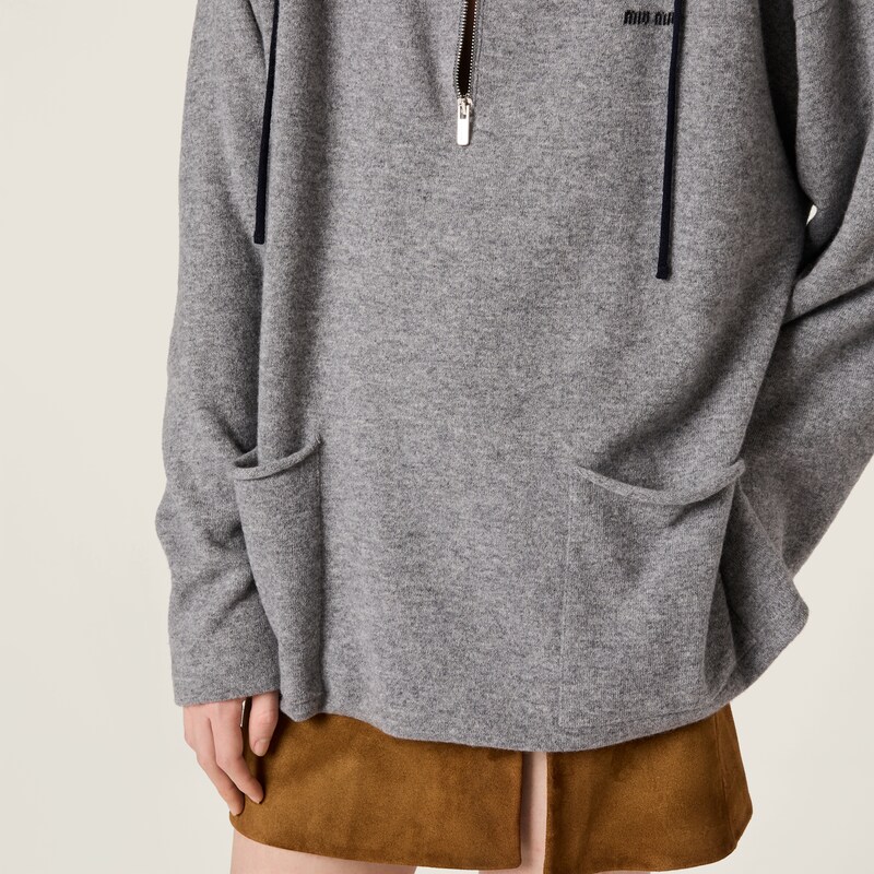 Cashmere half-zipper sweater