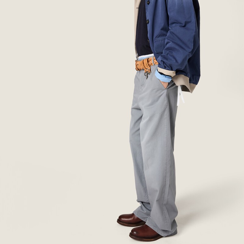 Garment-dyed twill pants