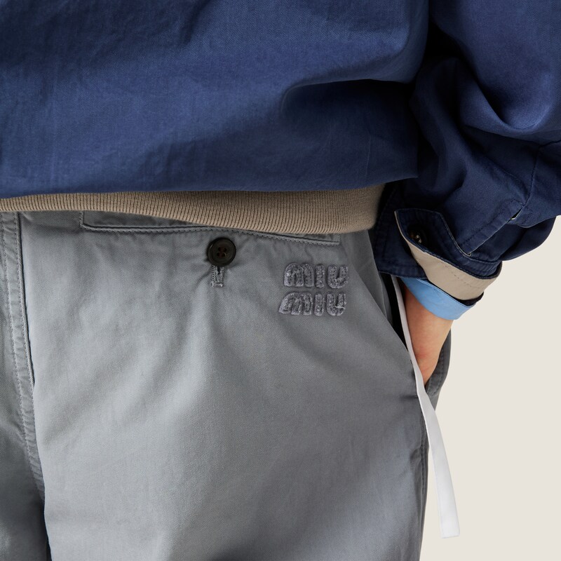 Garment-dyed twill pants
