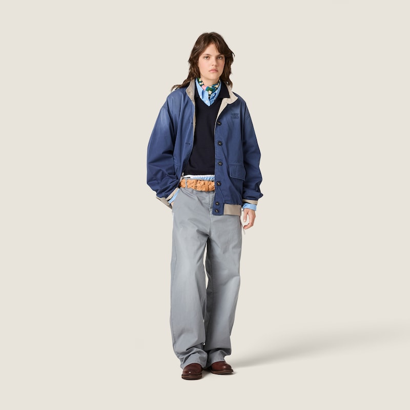 Garment-dyed twill pants
