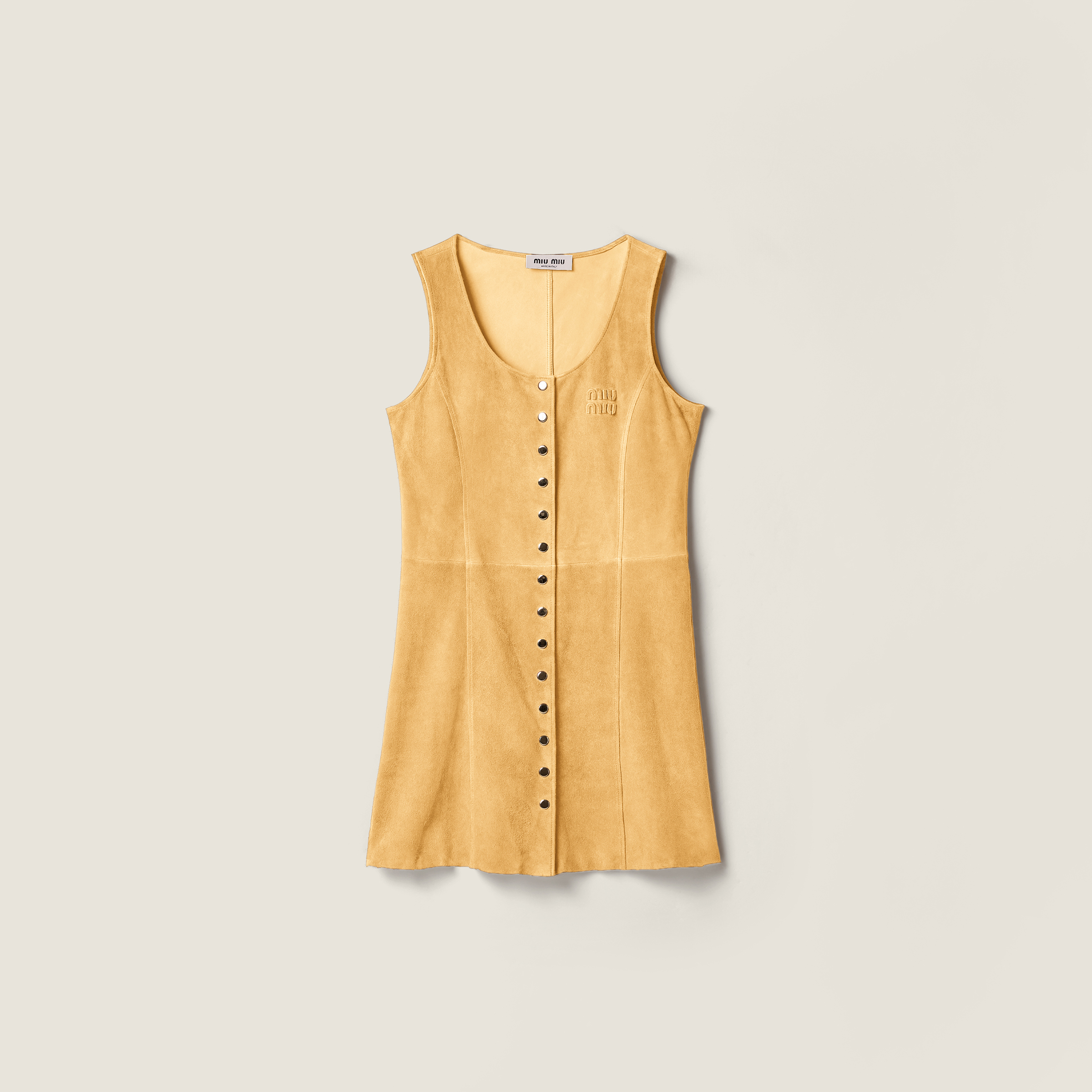 Waxed suede dress