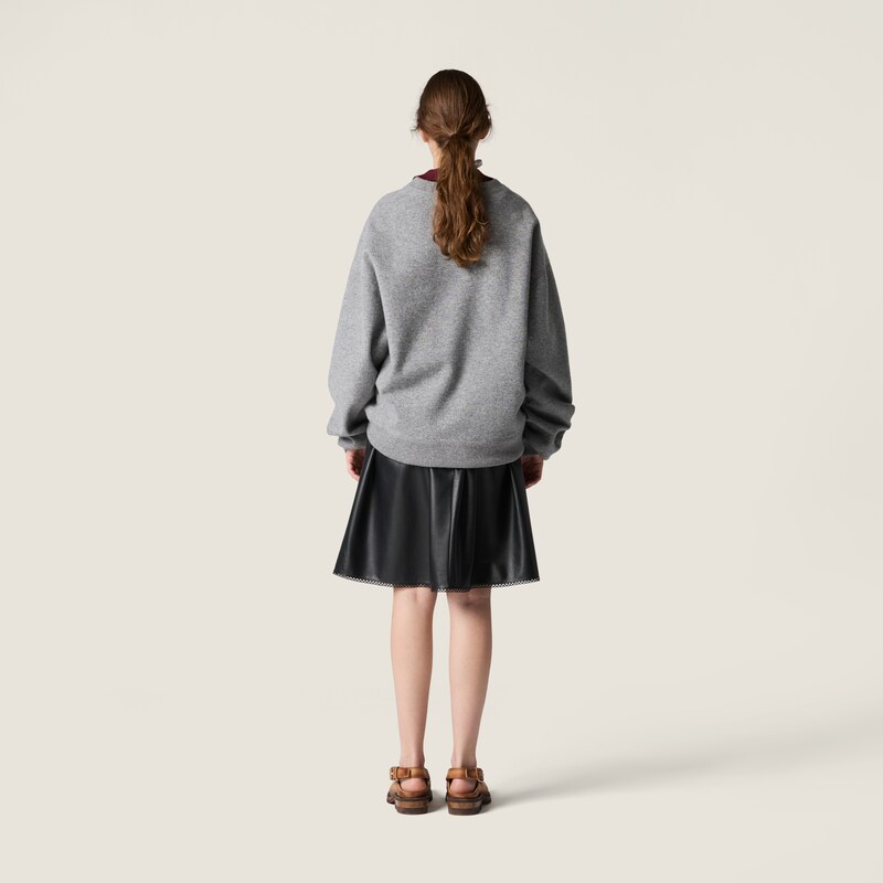 Nappa leather skirt