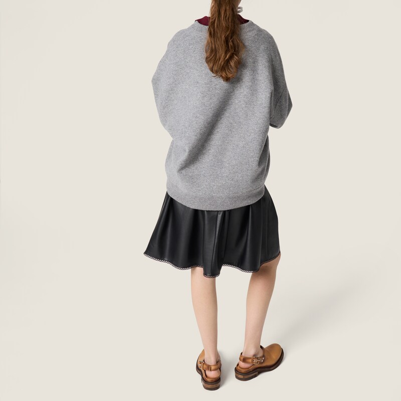 Nappa leather skirt